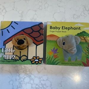 puppy and elephant finger puppet books